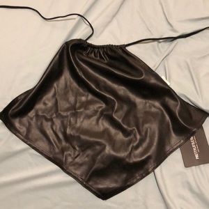 BRAND NEW Prettylittlething black napkin top